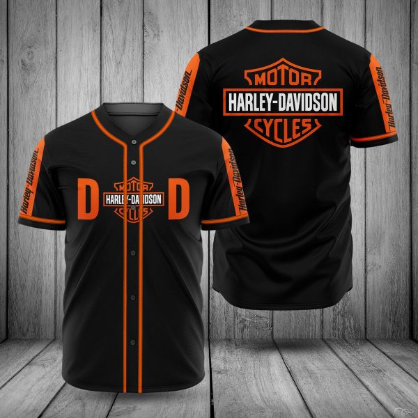 Harley Davidson Motorcycles Dad Baseball Jersey Shirt Clothing Clothes