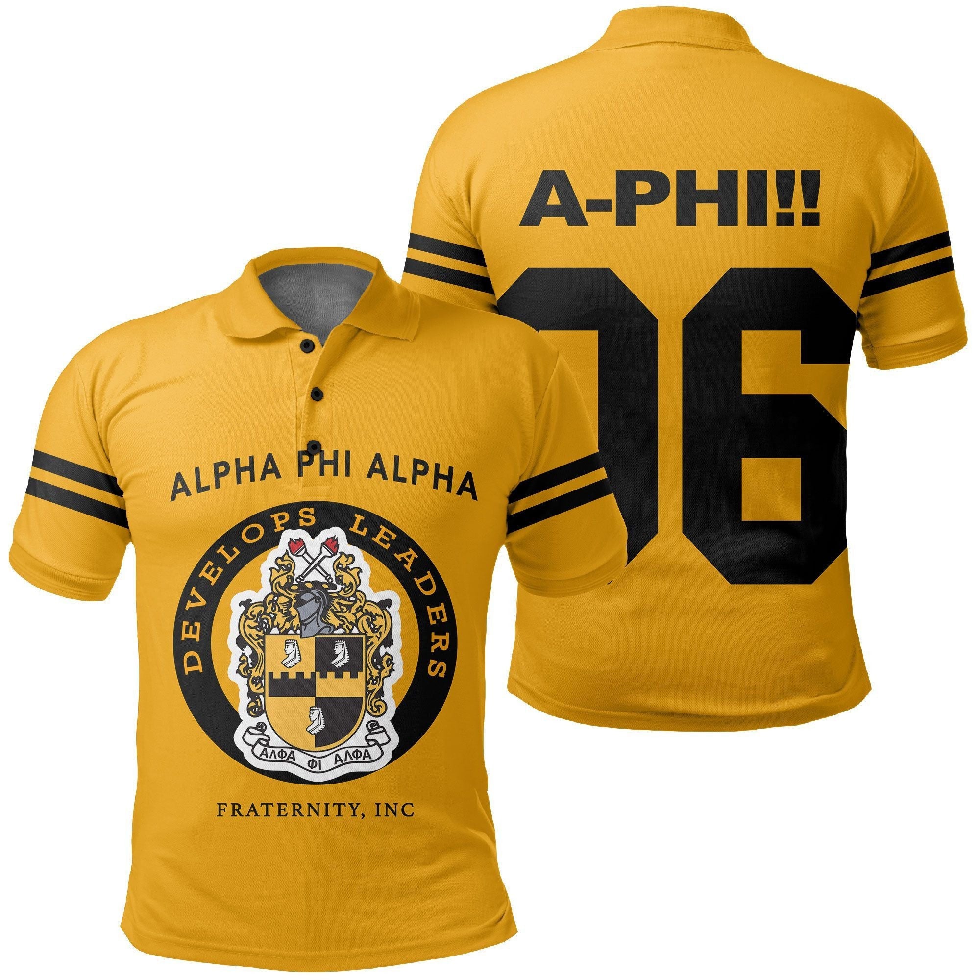 Fraternity Polo Alpha Phi Alpha Fraternity Inc Polo Shirt Black Queen