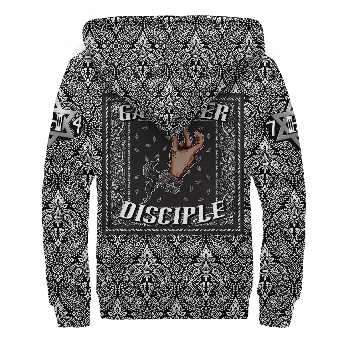 Gangster Disciple Gang Sherpa Hoodie Bandana Pattern A21 Corethermax