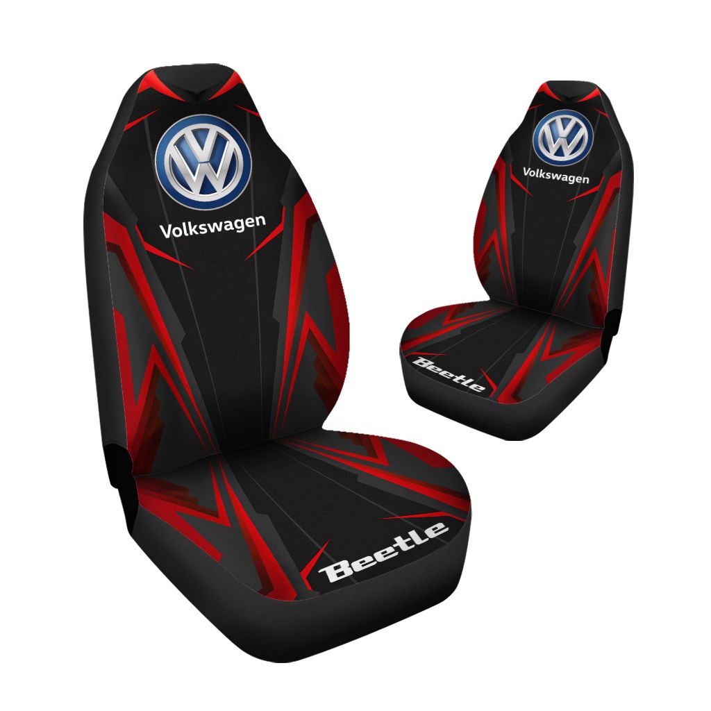 Volkswagen Beetle NqpHl Car Seat Cover (Set Of 2) Ver 1 (Red) Fit