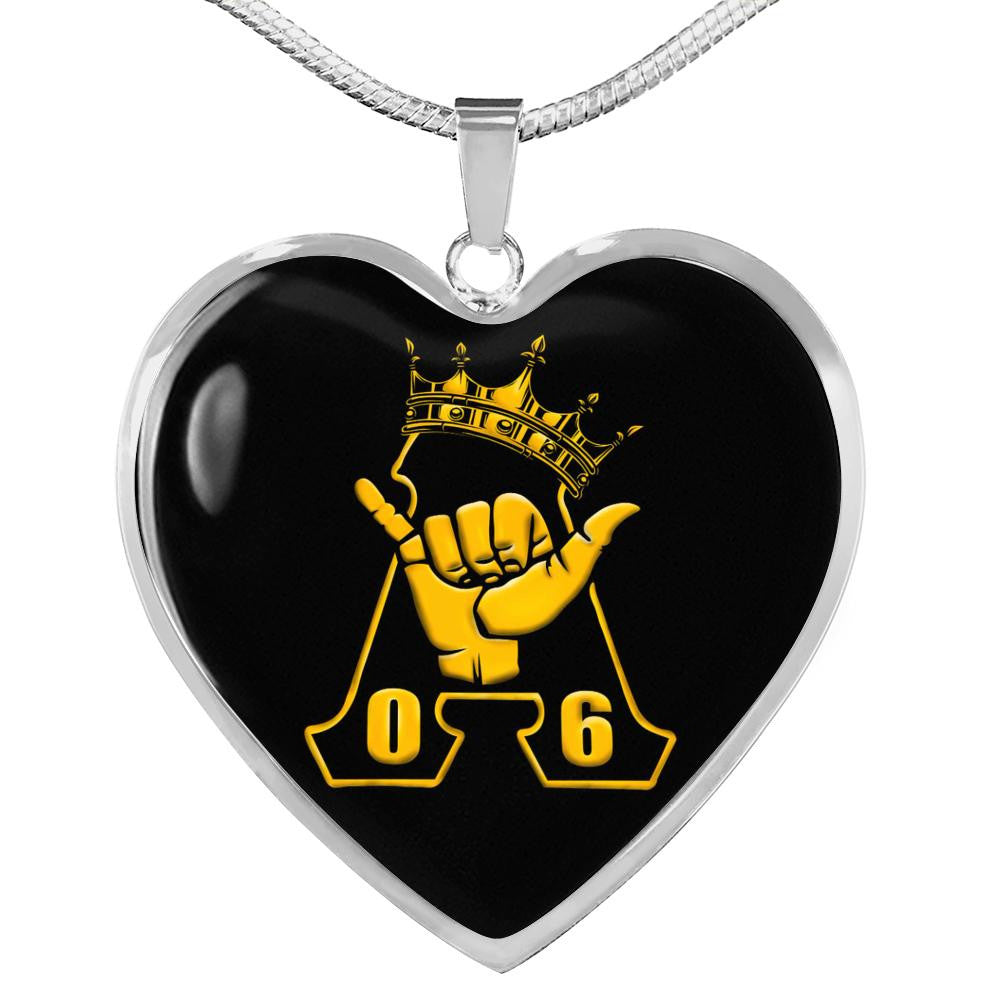 Fraternity Necklace Alpha Phi Alpha Hand Luxury Necklace Heart