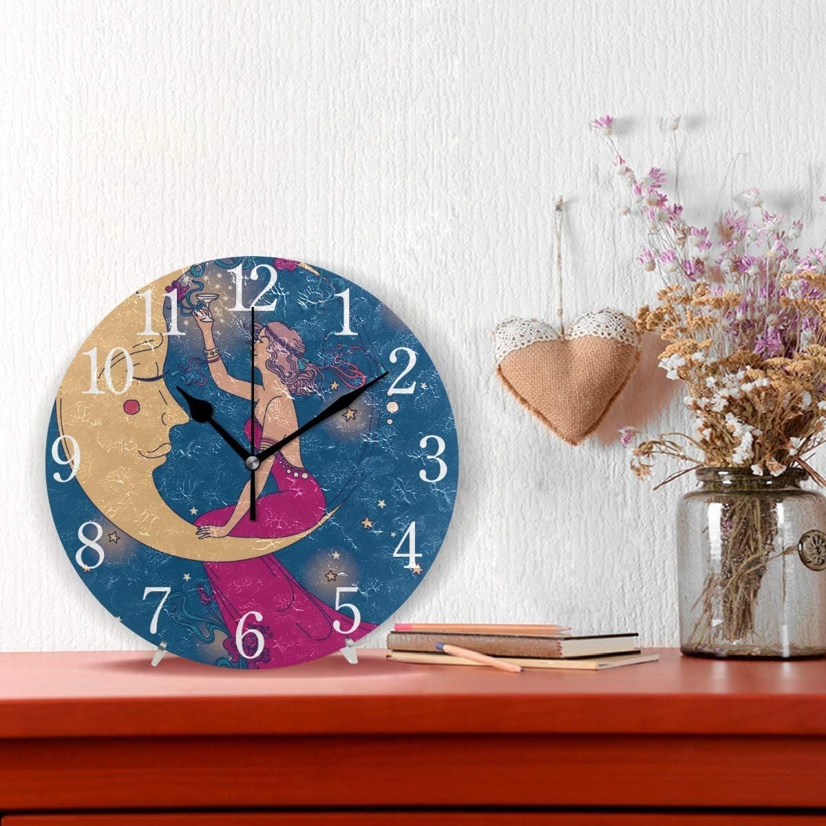 Beautiful Poster In Art Nouveau Style Printed Wall Clock Poster Art