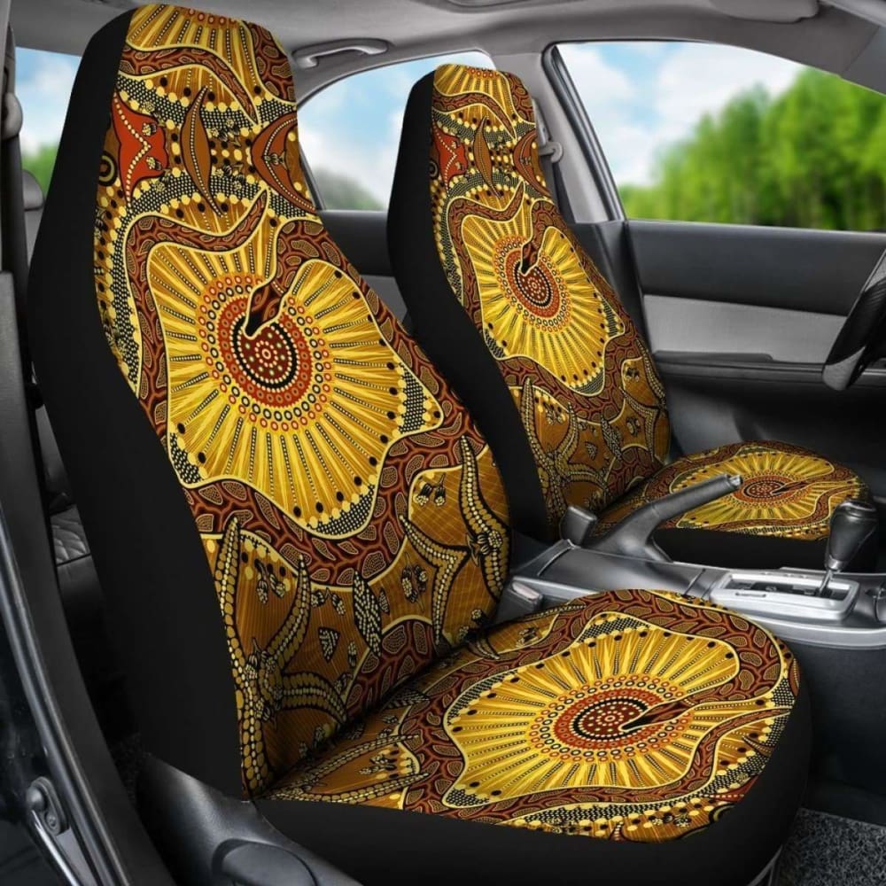 Australia Car Seat Covers Australian Aboriginal Snake Rainbow