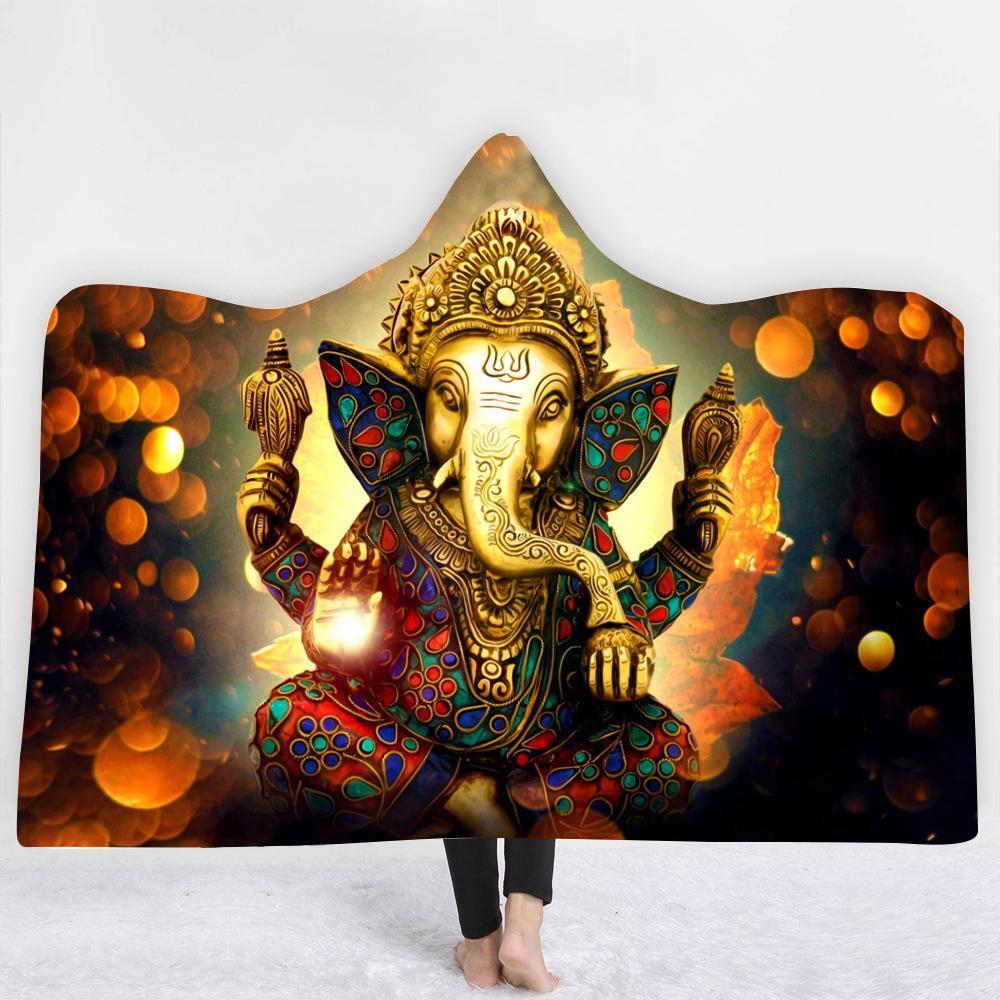 Golden Ganesh Hooded Blanket Corethermax
