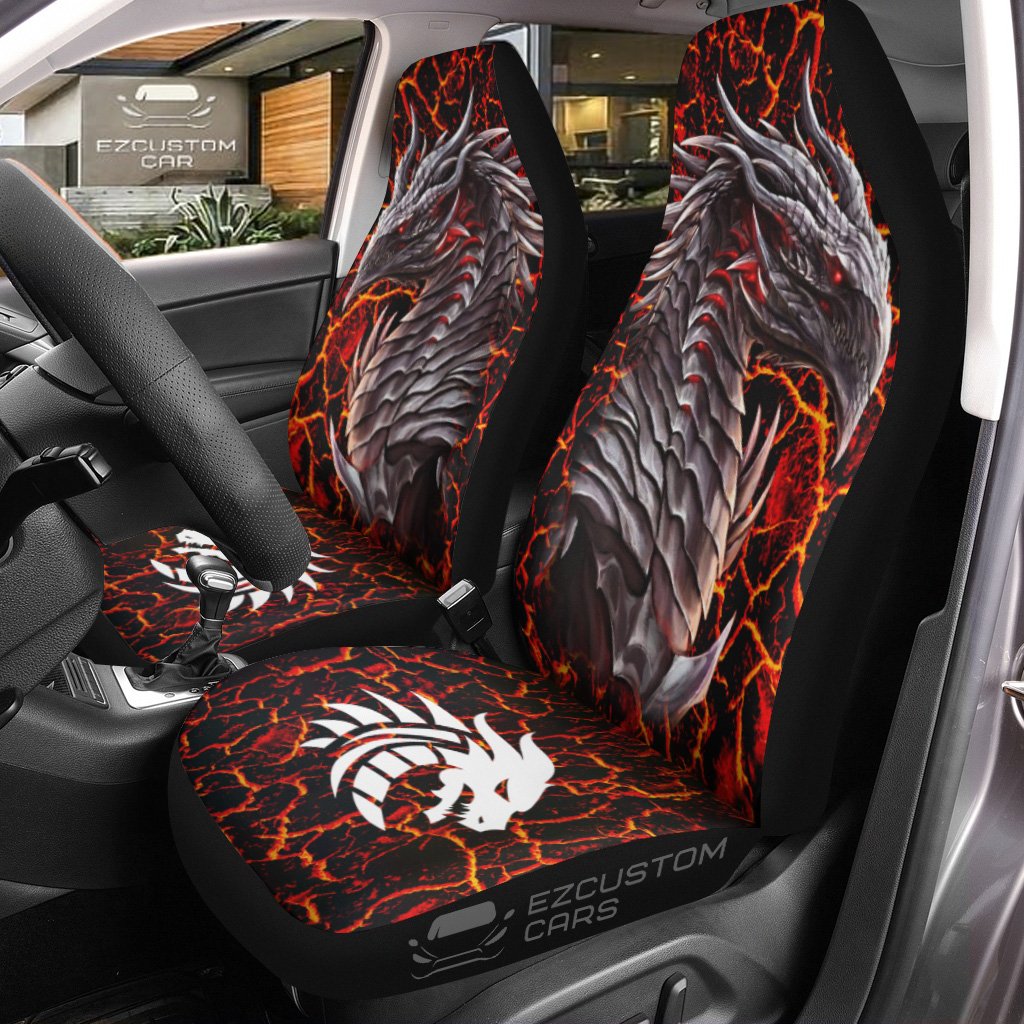 Red Dragon Car Seat Covers Custom Dragon Car Accessories Oralie Shop