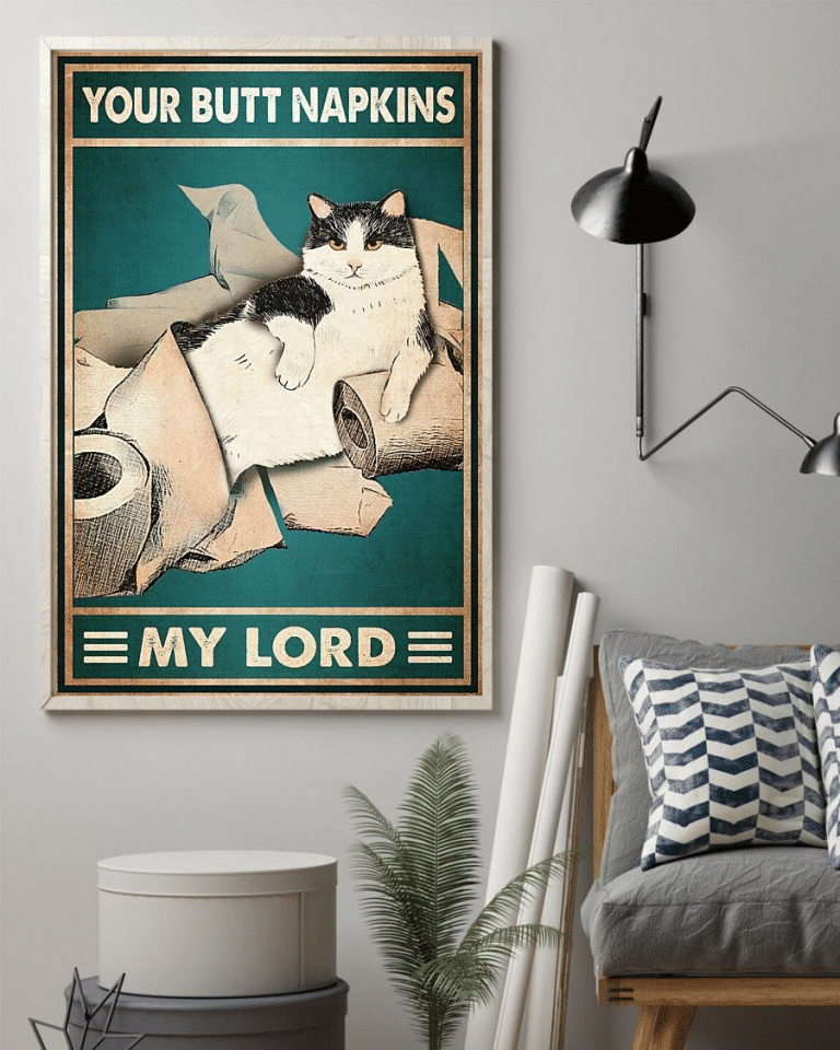 Your Butt Napkins My Lord Tuxedo Cat Poster Katheri Store