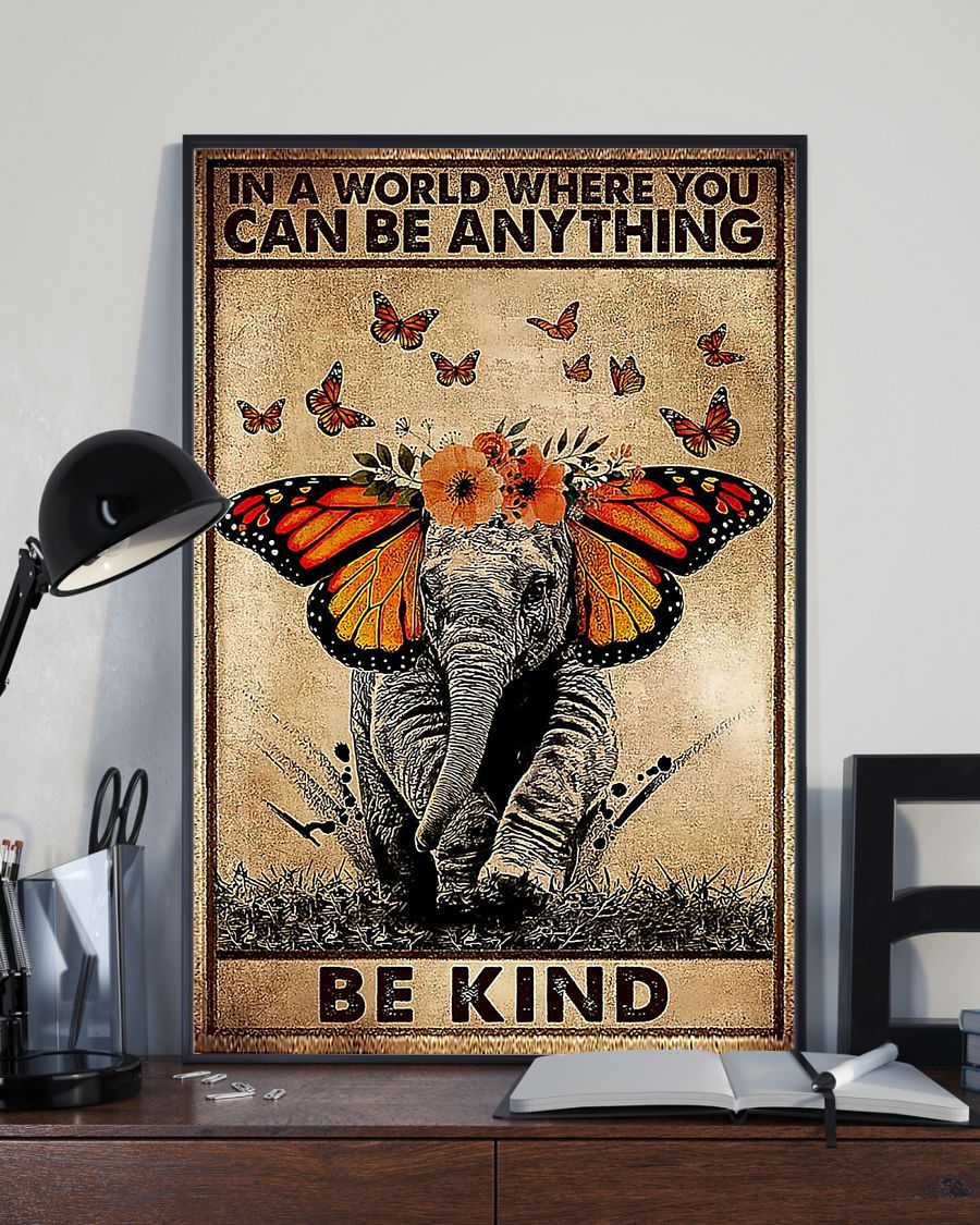 Bekind Elephant 15 Poster And Canvas, Wall Decor, Wall Art, Canvas