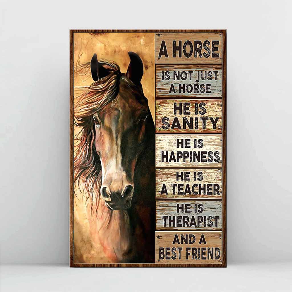 Horse Is The Best Friend Horse Poster Poster Art Design