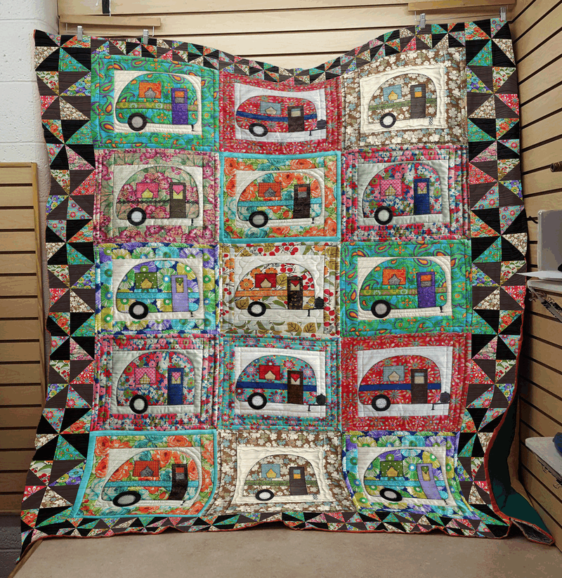 FLORAL CAMPER FABRIC QUILT Emprints Store