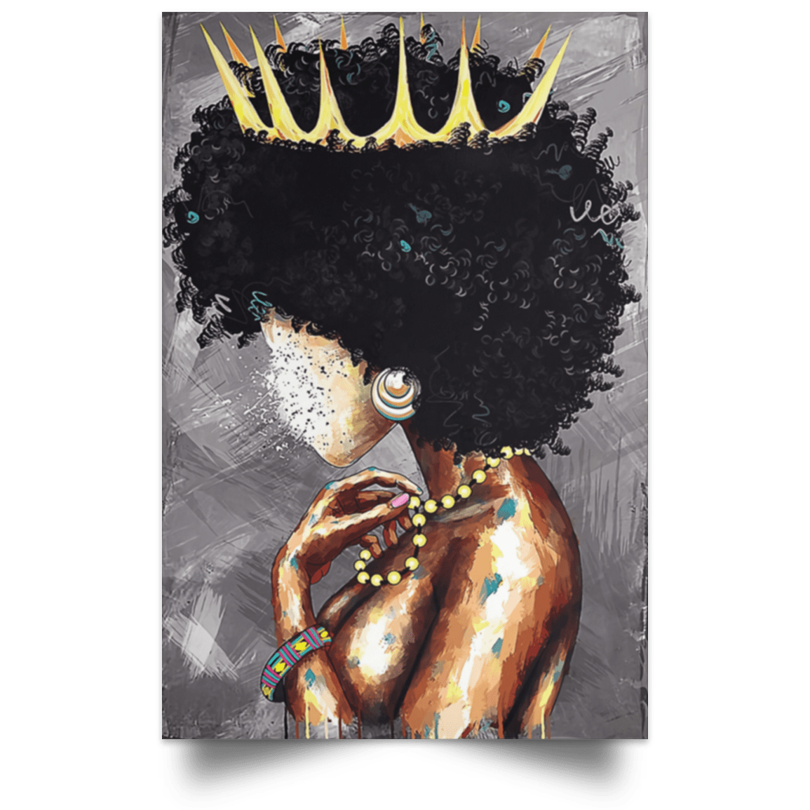 Black Queen Poster Africa America Black Girl Poster, Black Woman