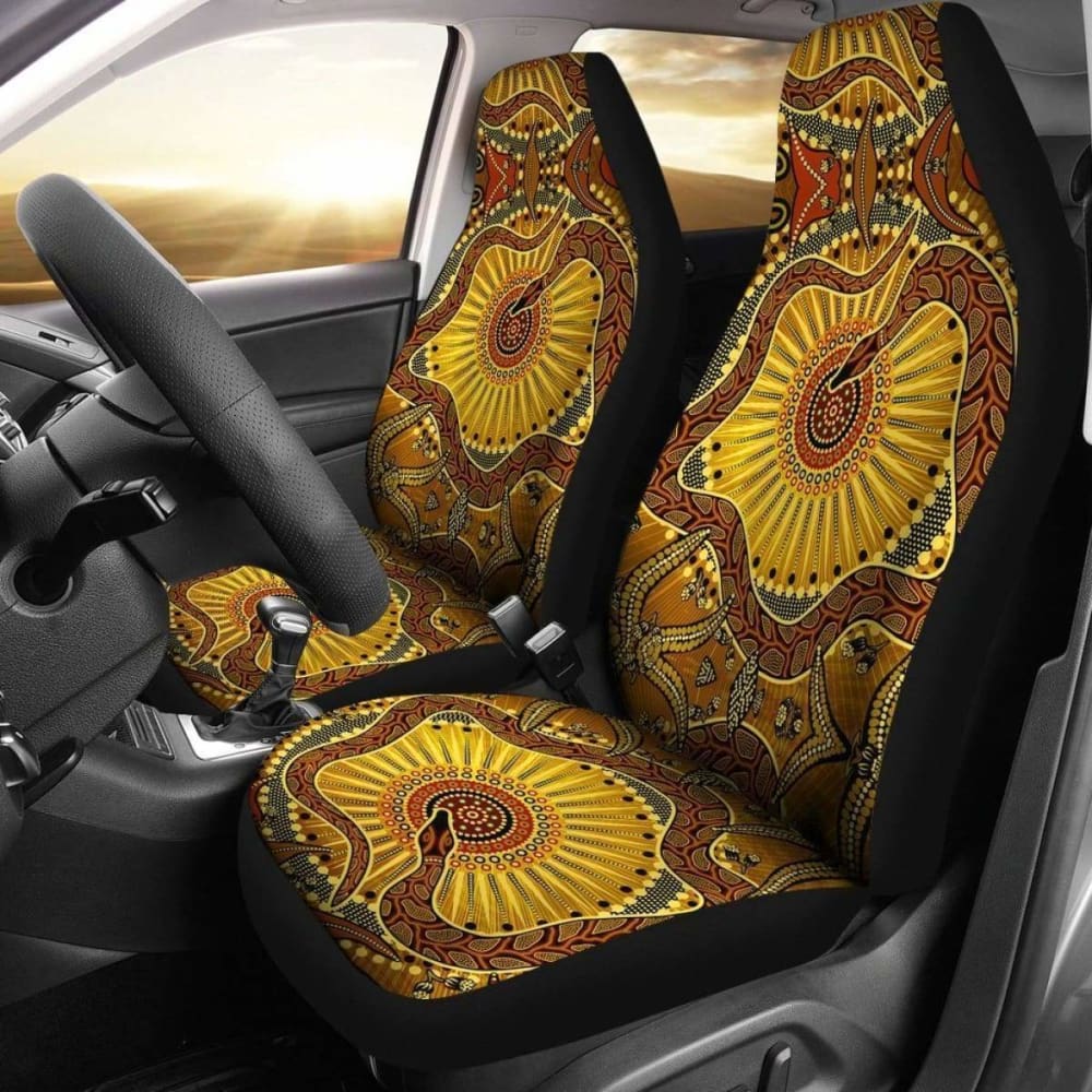 Australia Car Seat Covers Australian Aboriginal Snake Rainbow