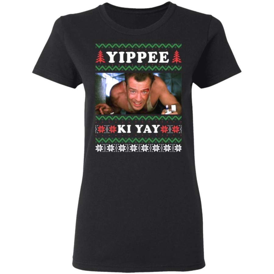 Die Hard Yippee Ki Yay Christmas Ugly Sweater VMTees