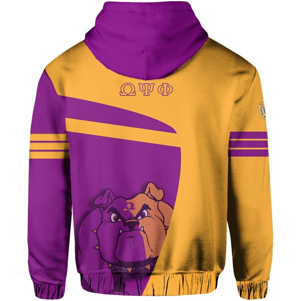 Greek Life Hoodie Omega Psi Phi QDog Zip Hoodie Sport Style