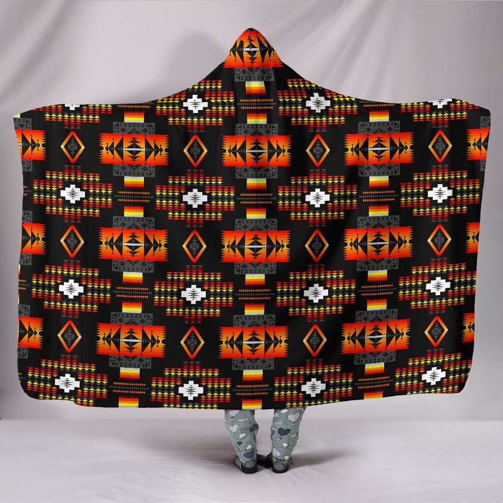 Seven Tribes Black Hoodie Blanket