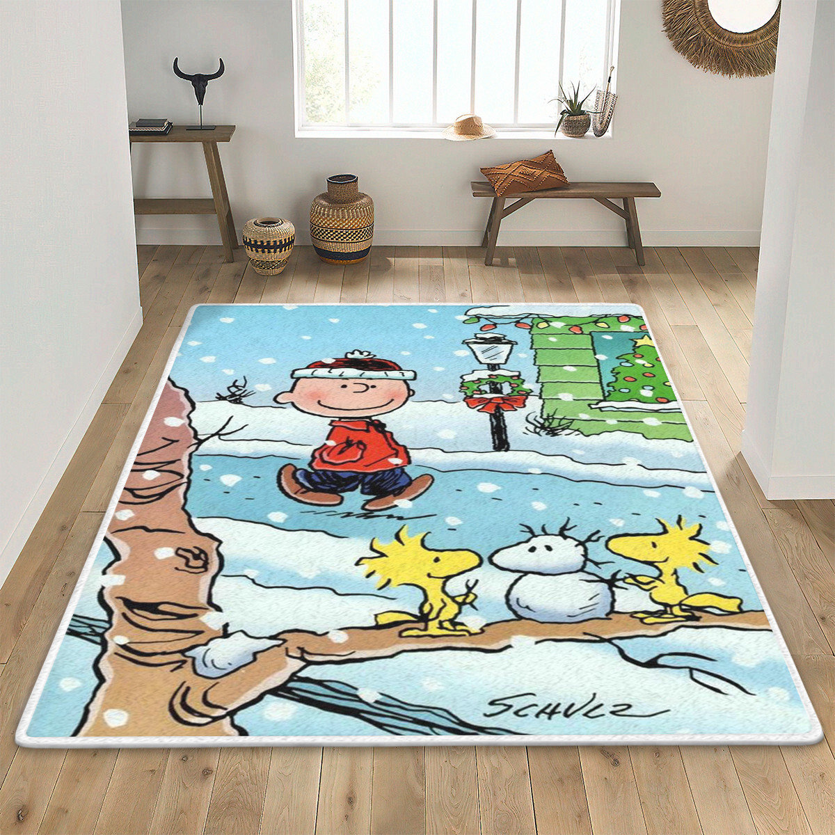 Christmas Gift, Peanuts Area Rug Living Room, Peanuts, Charlie Brown