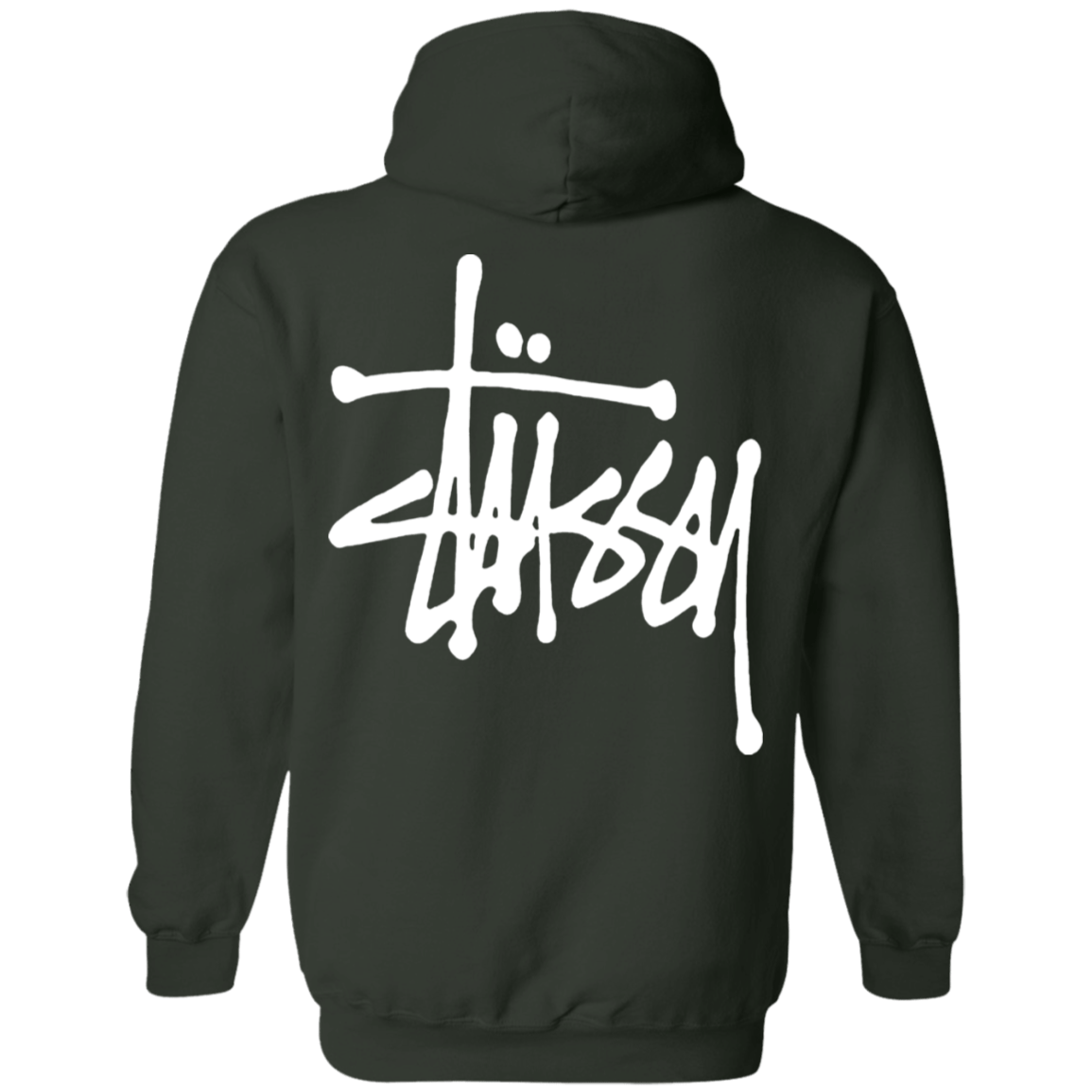 Stussy Hoodie Front & Back Zeleton Store
