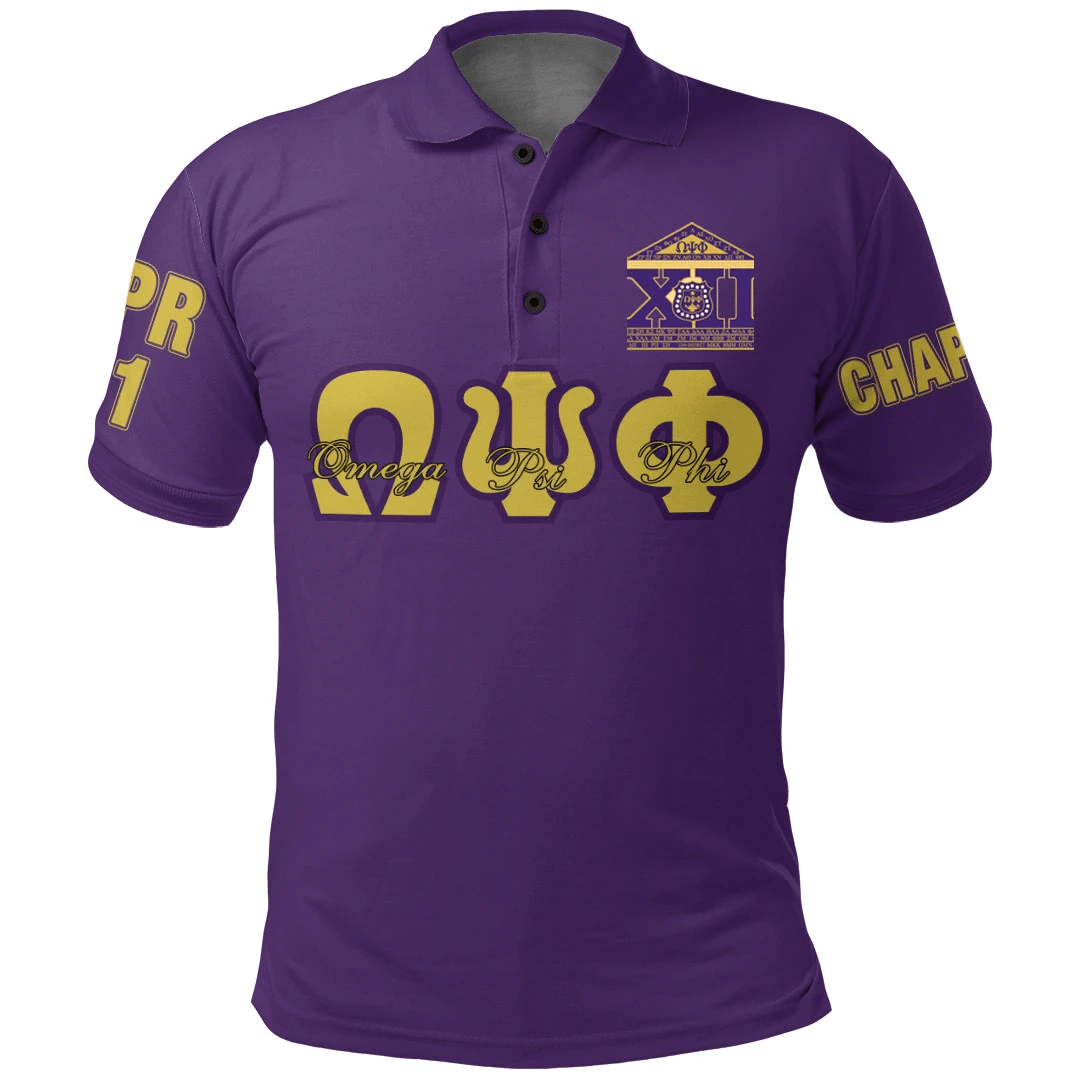 Fraternity Polo Omega Psi Phi 12Th District Polo Shirt Vergors Store