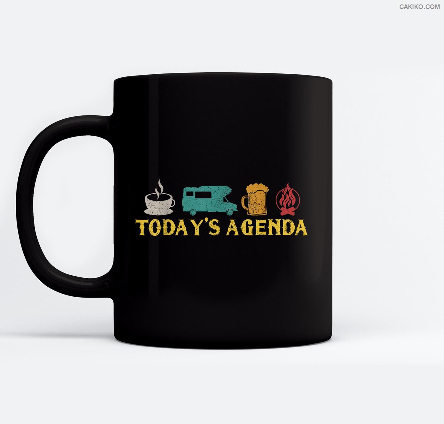 Rv Camping Road Trip Coffee Beer Vintage Funny Camper Gift Ceramic