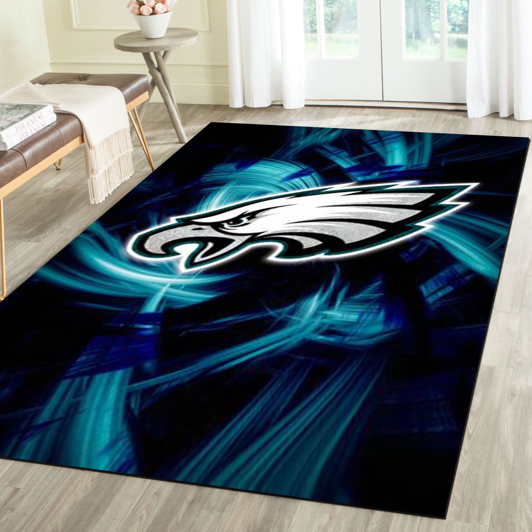 Philadelphia Eagles Area Rugs, Football Team Living Room Carpet, Sports