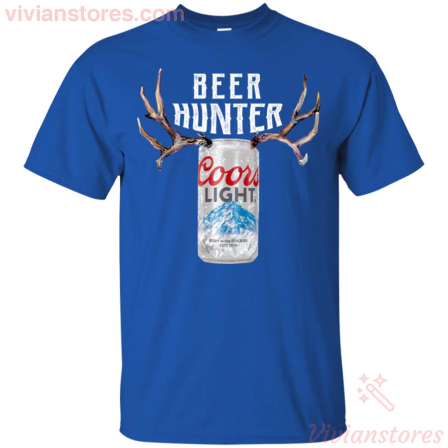 Beer Hunter Coors Light Funny Hunting Beer Reindeer TShirt