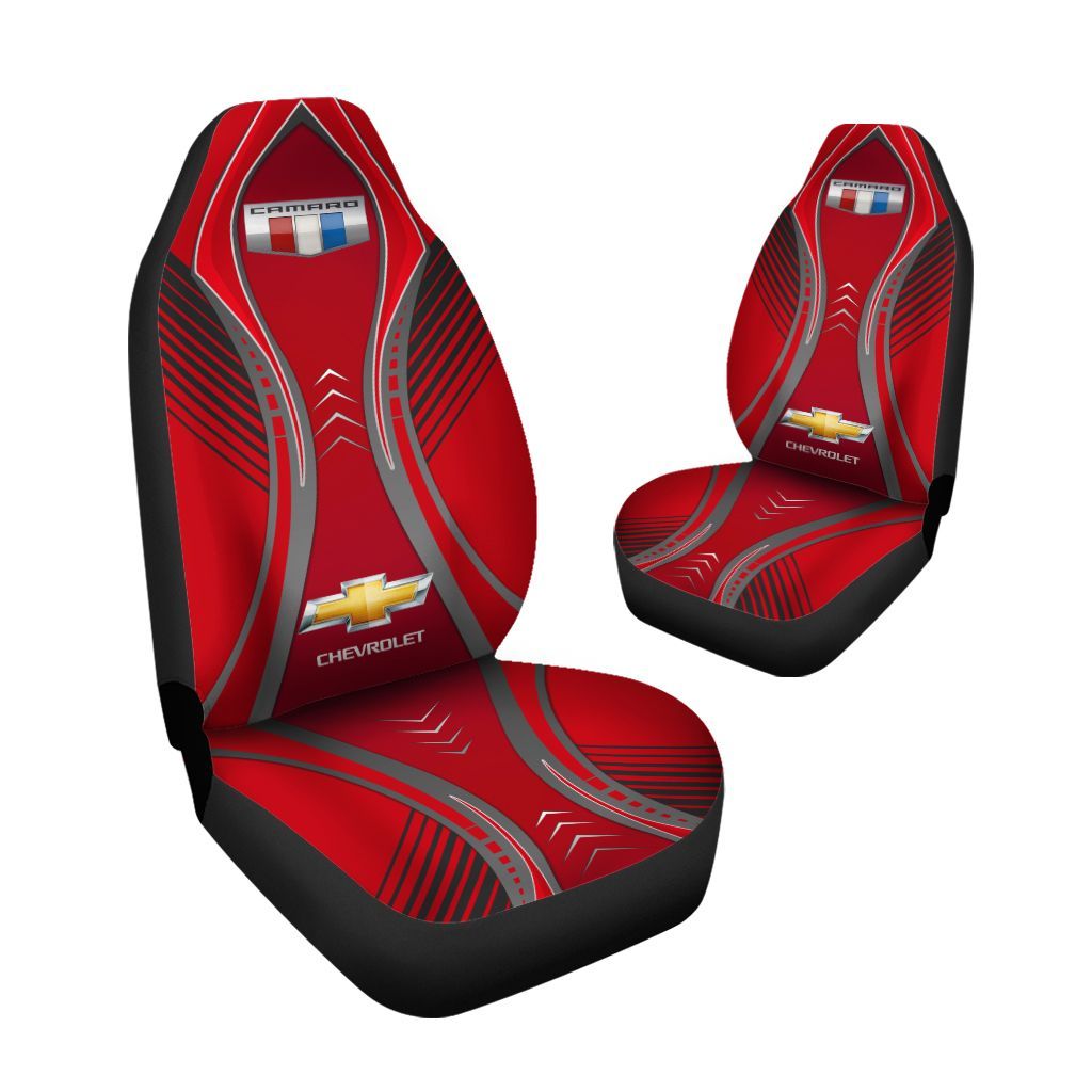 Chevrolet Camaro LphHl Car Seat Cover (Set Of 2) Ver 2 (Red