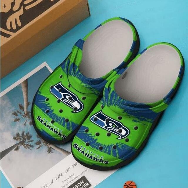 Seattle Seahawks Crocss Crocband Clog Comfortable Water Shoes