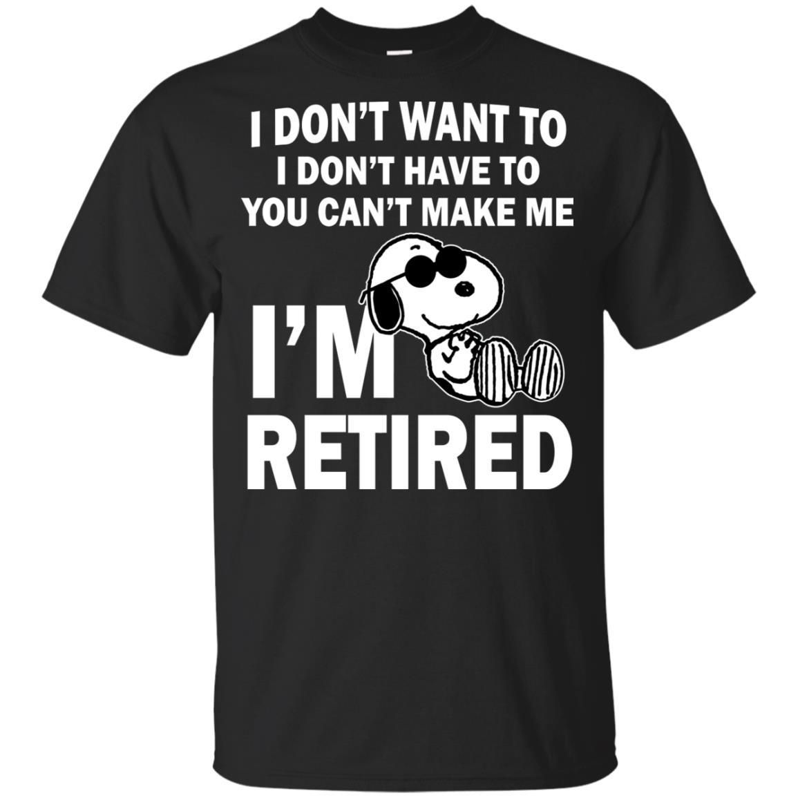 Snoopy You Cant Make Me Im Retired Shirt EmprintsTOP