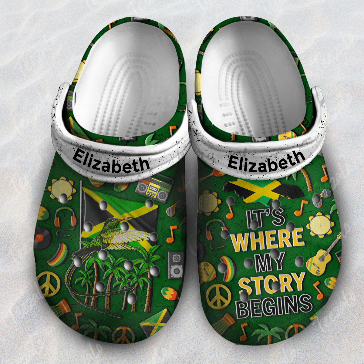 Pride Jamaican Where My Story Begins Personalized Clogs Shoes