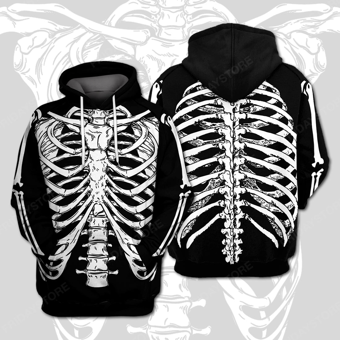 Skeleton Hoodie Black Costume Skeleton Hoodie Apparel Taxas Trend Shop