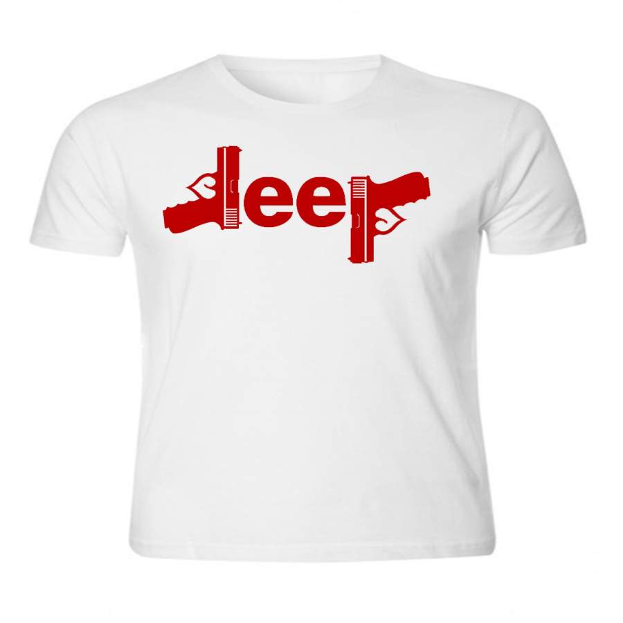 Red Jeep Gun Tshirt 4x4 /// Off Road S to 5XL Tee WoodworkingCore