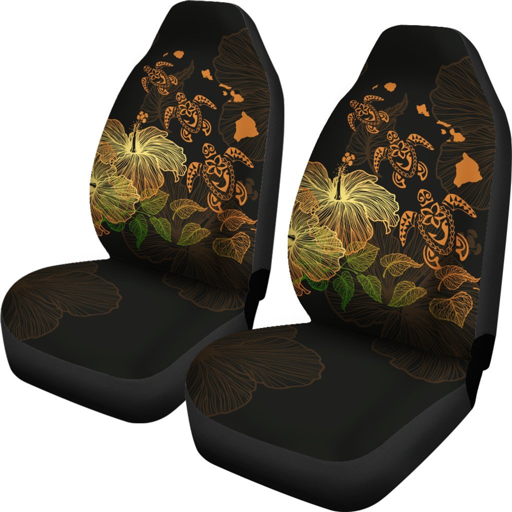 Hawaii Hawaiian Map Turtle And Hibiscus Car Seat Covers Oralie Shop