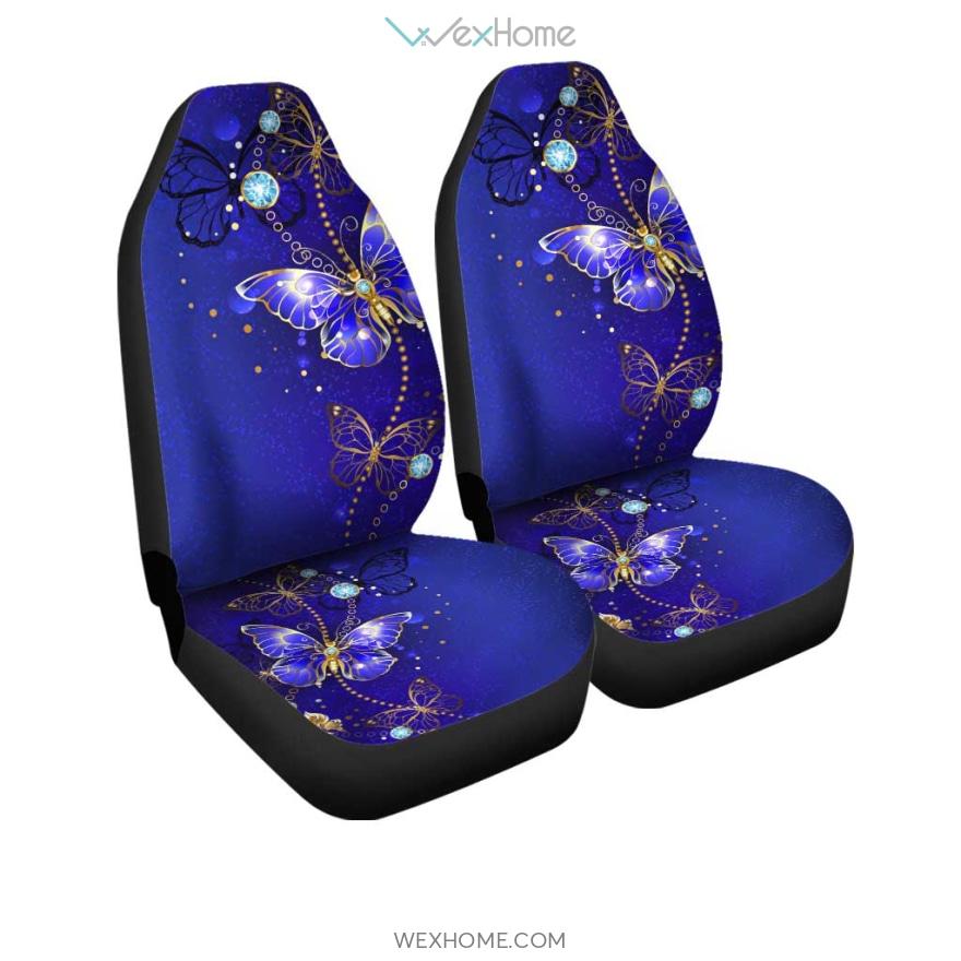 Beauty Blue Butterfly Car Seat Covers Custom Oralie Shop