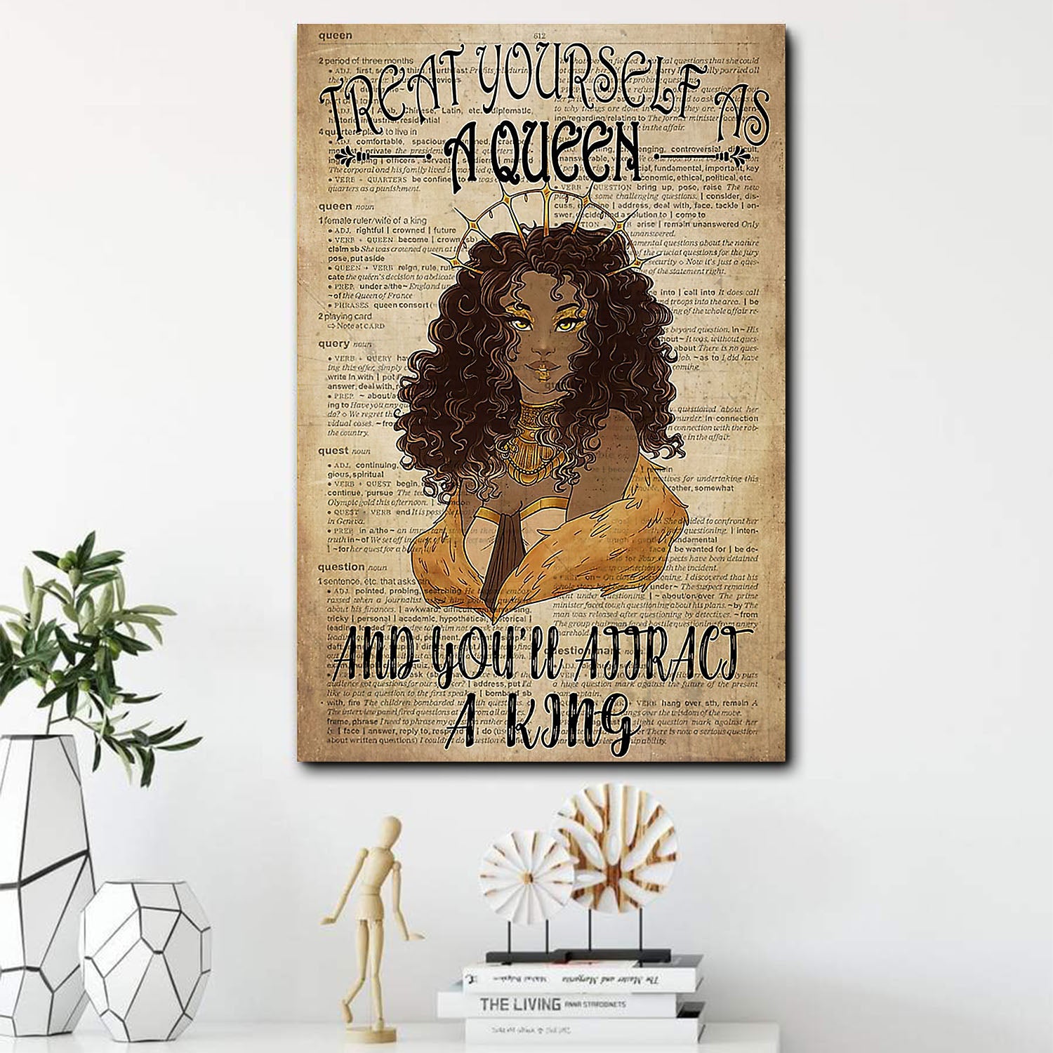 African American Poster Art Treat Yourself As A Queen Black Art Print