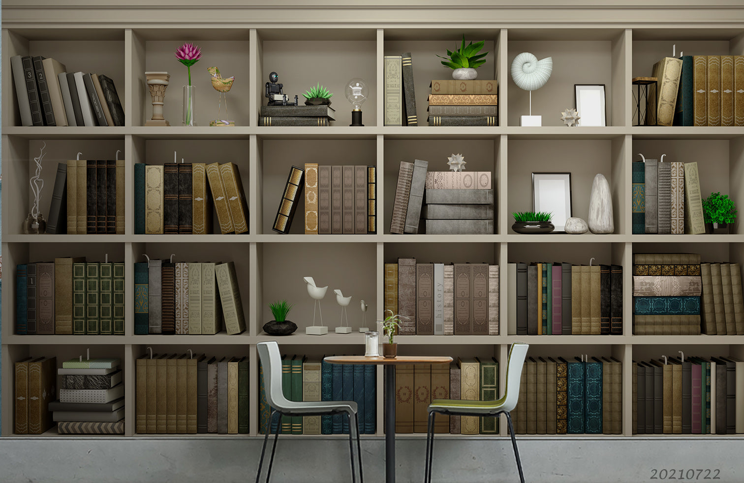 3D Bookshelf Library Wall Mural Wallpaper Lqh 320 ReadingLLC