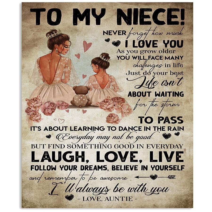 To My Niece I’ll Always Be With You Gifts From Auntie Vertical Poster
