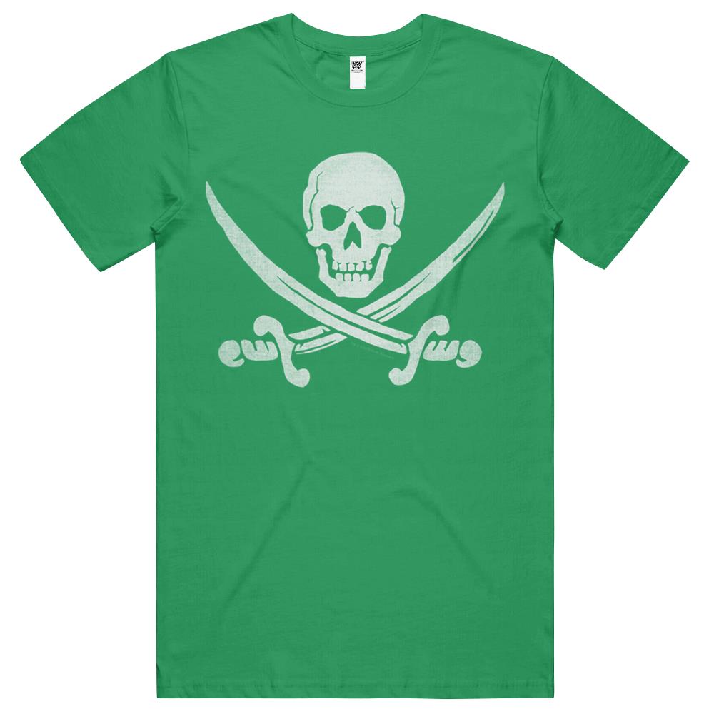 Jolly Roger Skull And Cutlasses Distressed And Faded Pirate T Shirts