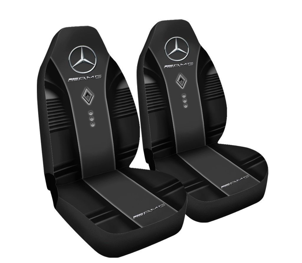 Mercedes Benz Car Seat Cover (Set of 2) Ver 1 (Black) Fashionspicex Shop