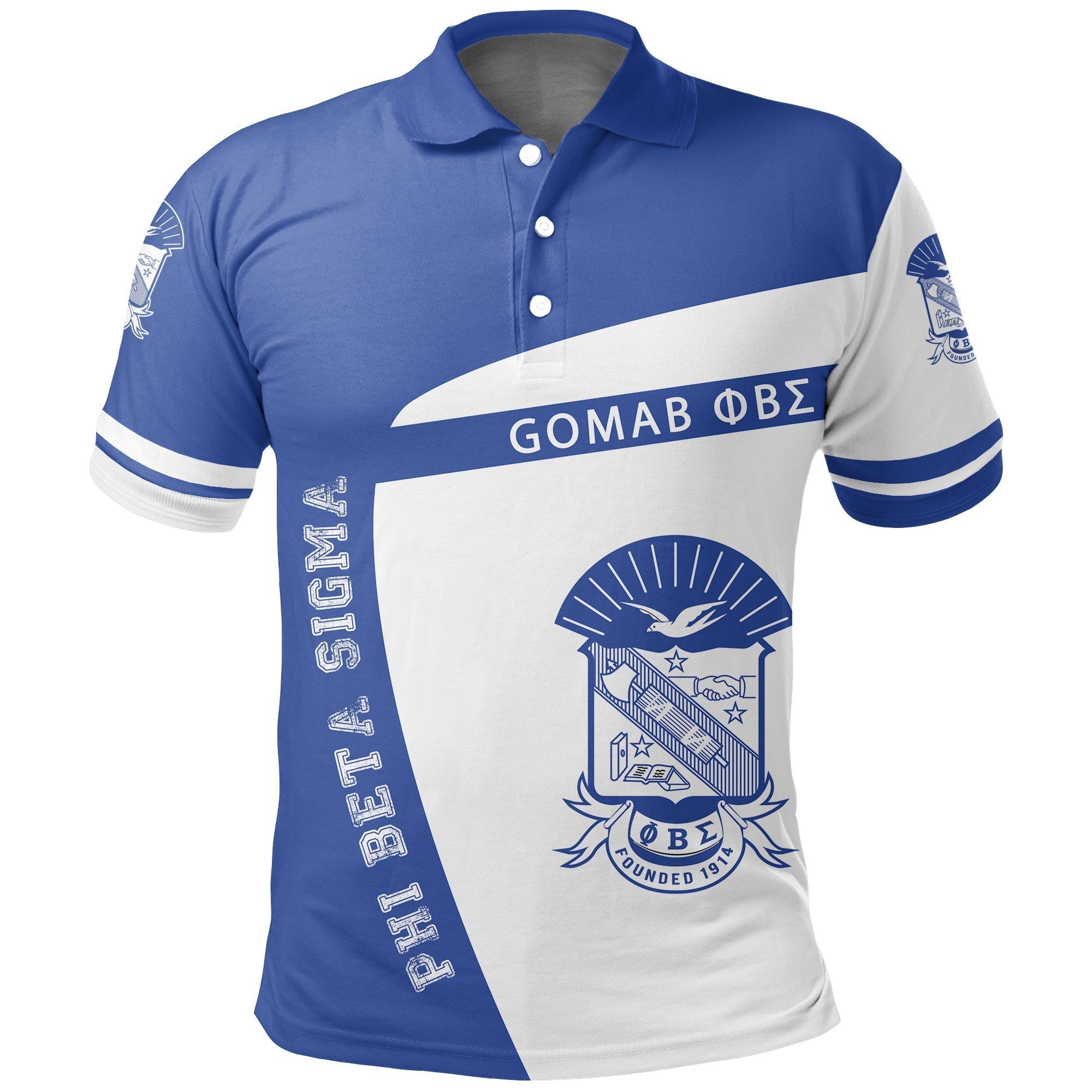 Fraternity Polo Phi Beta Sigma Gomab Polo Shirt Iconic Style Black
