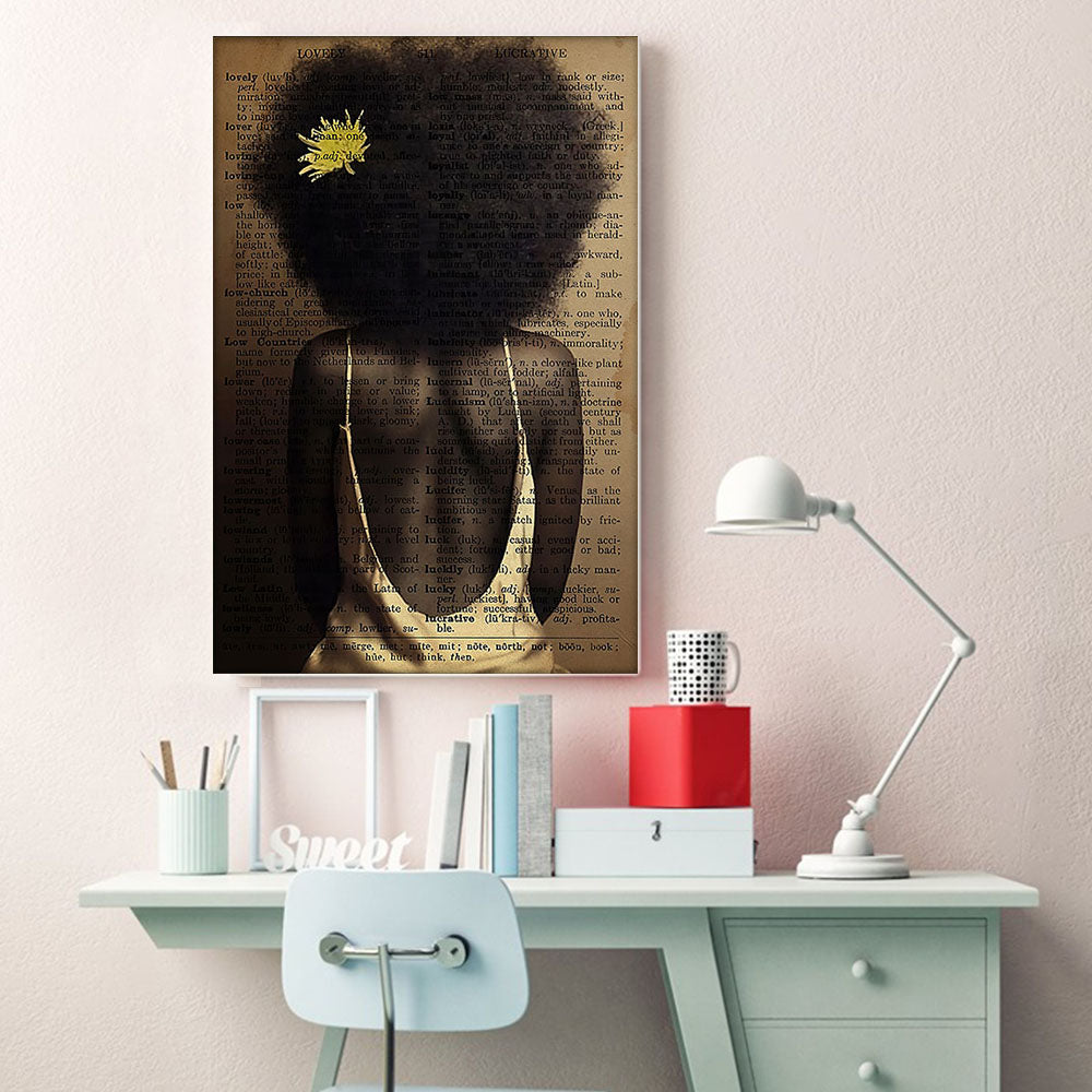 Black African Custom Canvas Trendy African American Black Art Poster