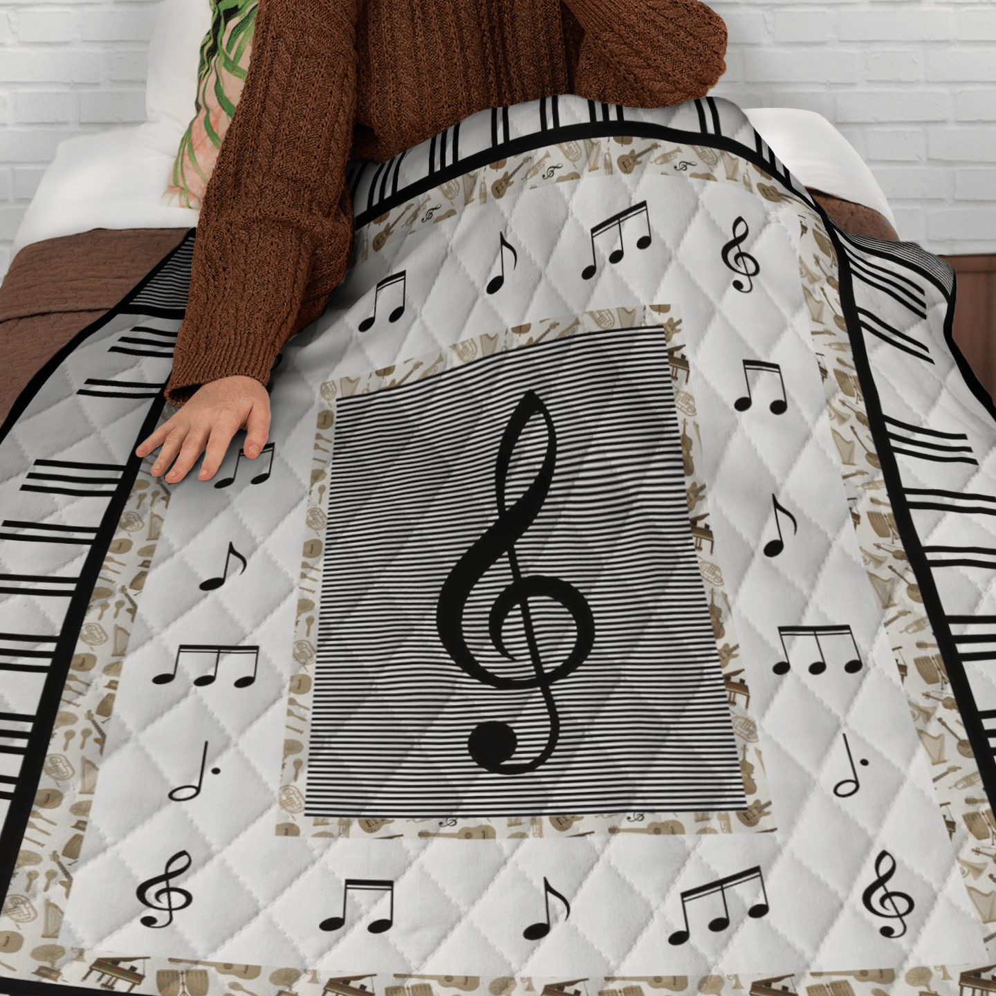 Music Piano Keyboard CLA0710562Q Quilt Blanket Varundayal Shop