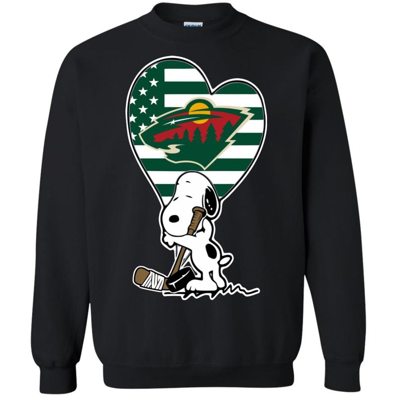 Minnesota Wild Snoopy Hockey Sports Sweatshirt Emprints Store