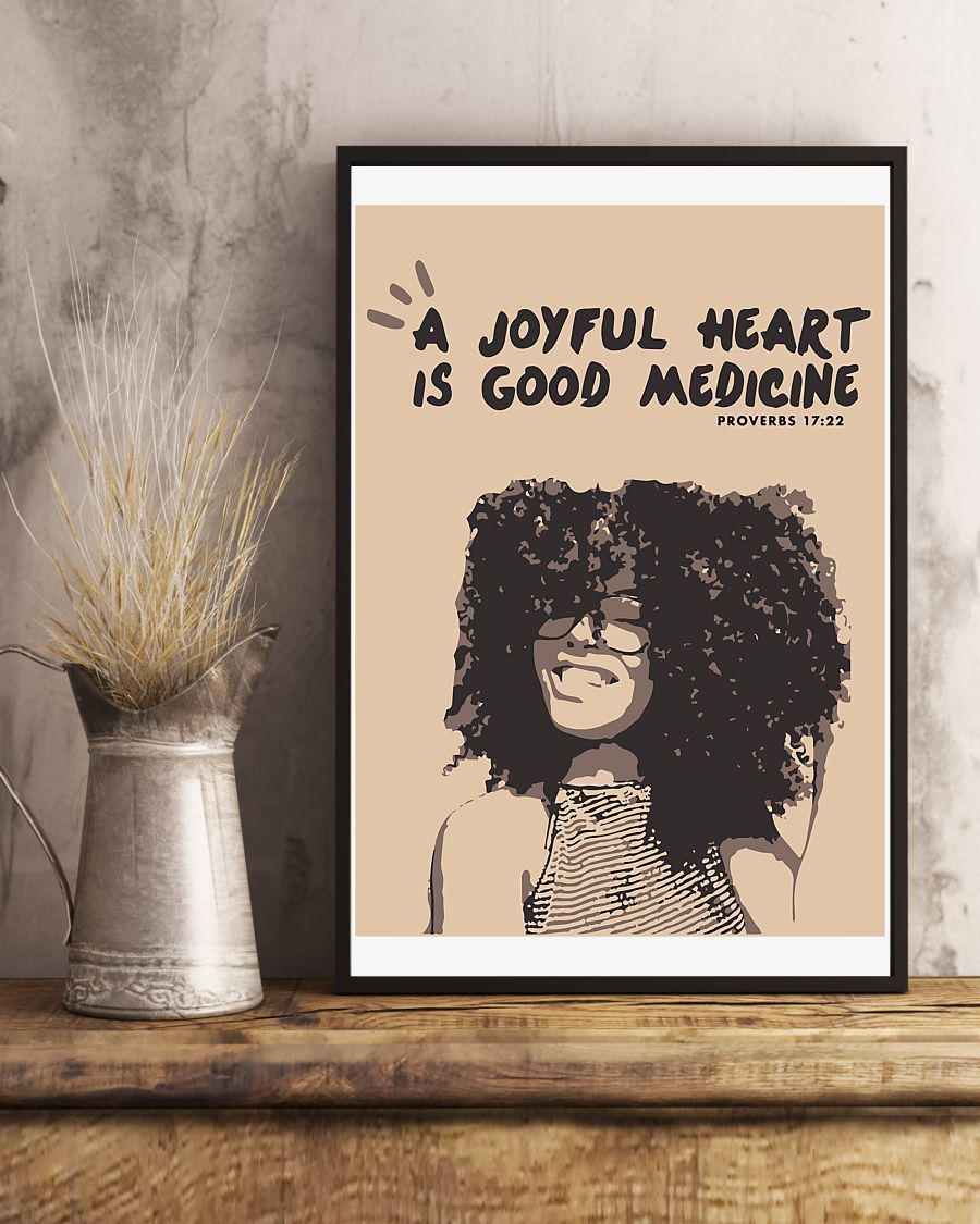 African Black Art A Joyful Heart Proverbs Bible Verse Vertical