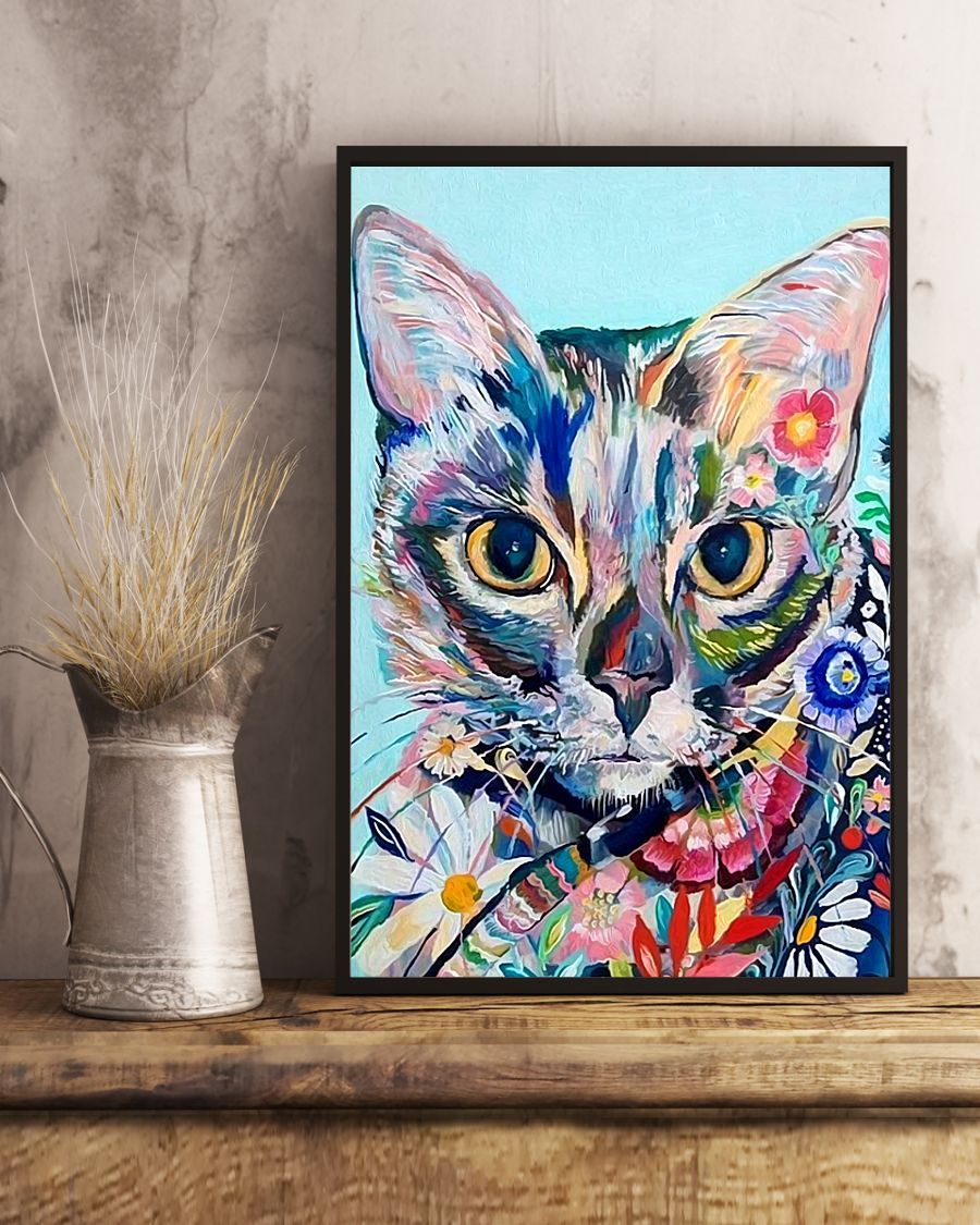 Cat Color Poster And Canvas, Wall Decor, Wall Art, Canvas Instructure