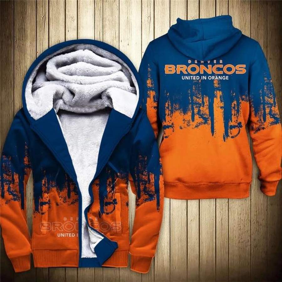 Denver Broncos 3D Thick Zipper Hoodie PoshmarkStore