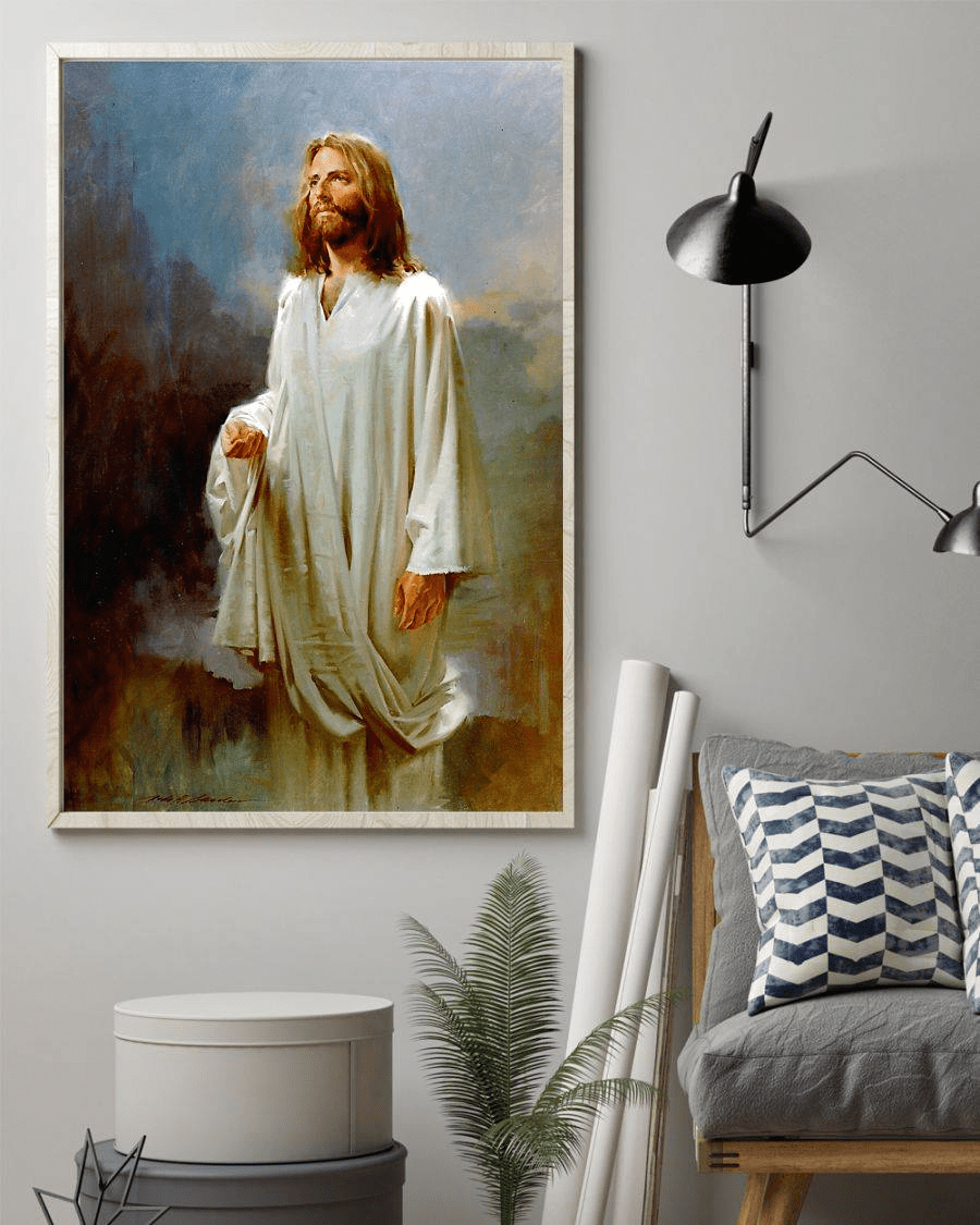 Standing God Jesus Painting Artwork Wall Hanging Poster DRGGR
