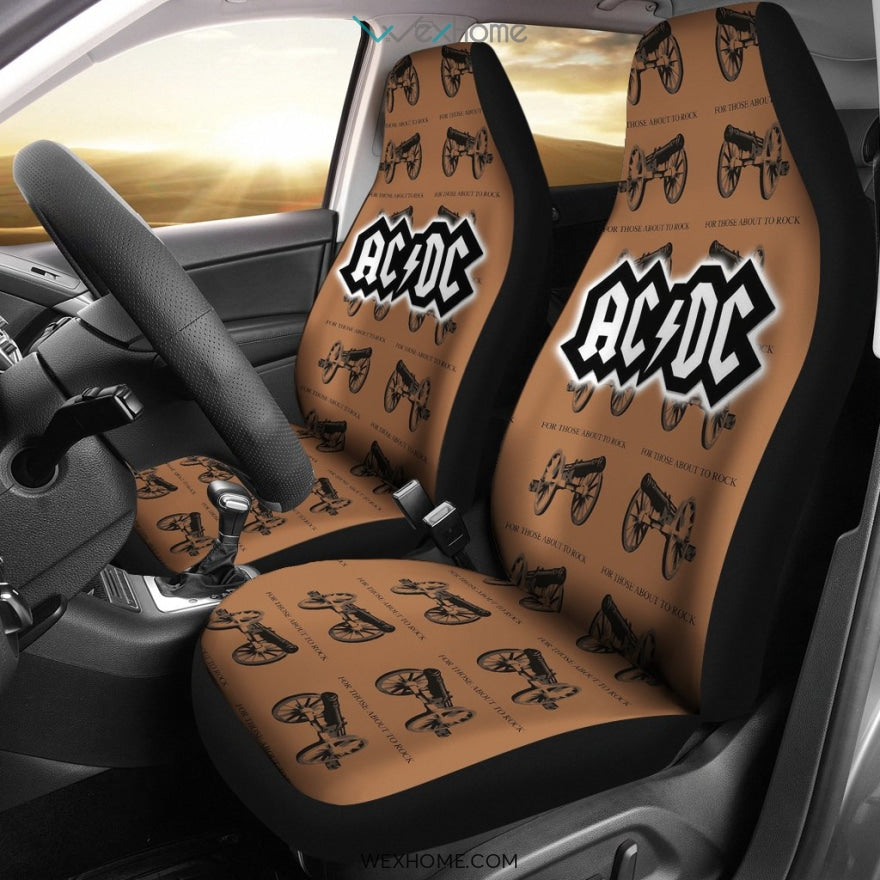 Ac Dc Rock Band Car Seat Covers Ac Dc Text For Those About To Rock