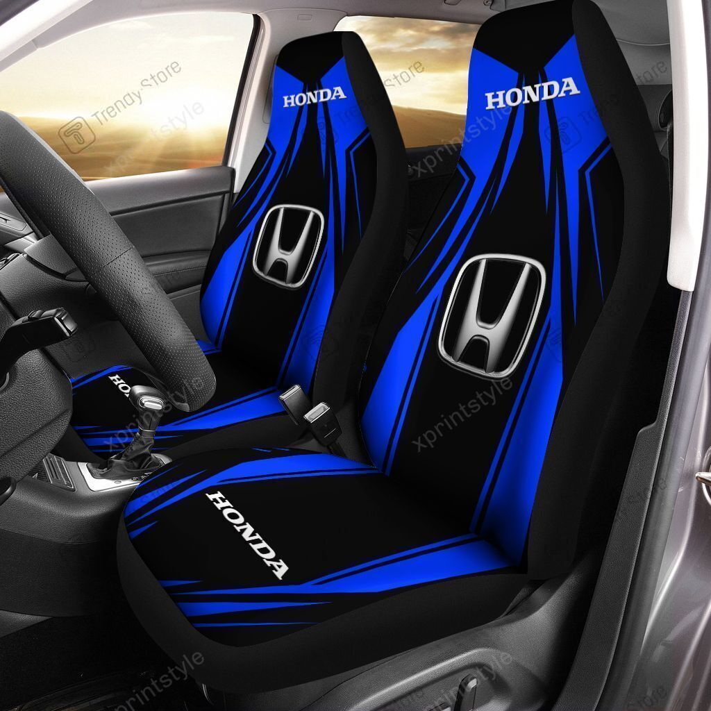 Honda Car Seat Cover Set Of 2 Ver2 Blue Podoshirt