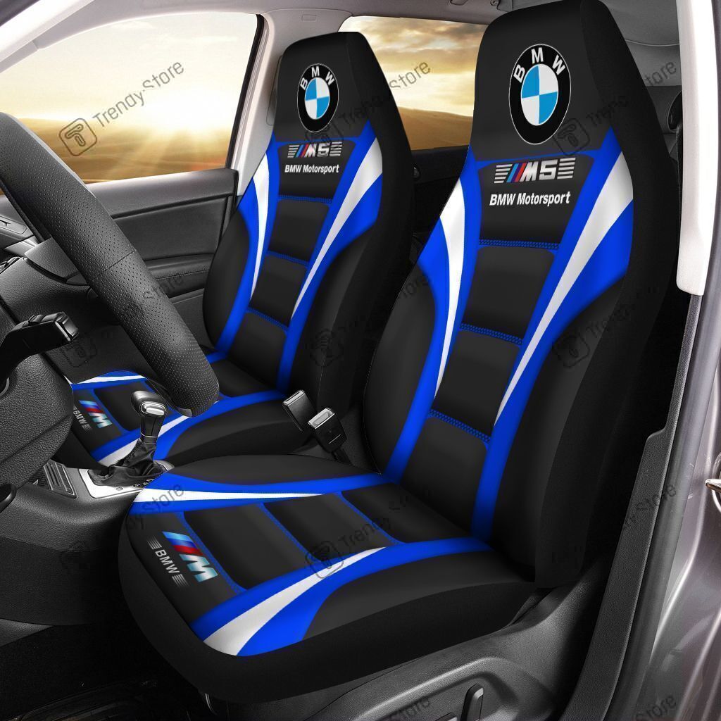 BMW M5 CAR SEAT COVER (SET OF 2) VER 1 (BLUE) Cucumint Store