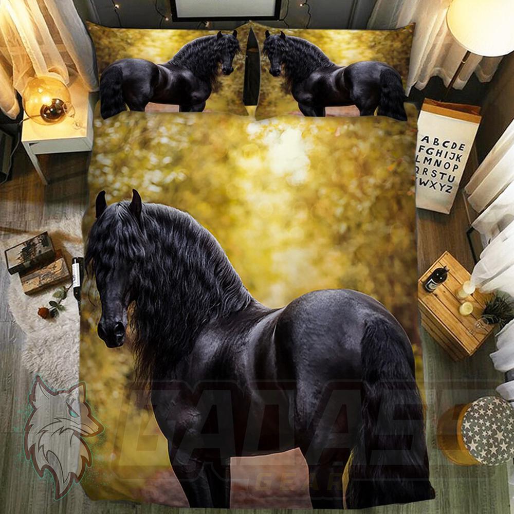 3D Printed Black Horse Bed set Enosh Shop