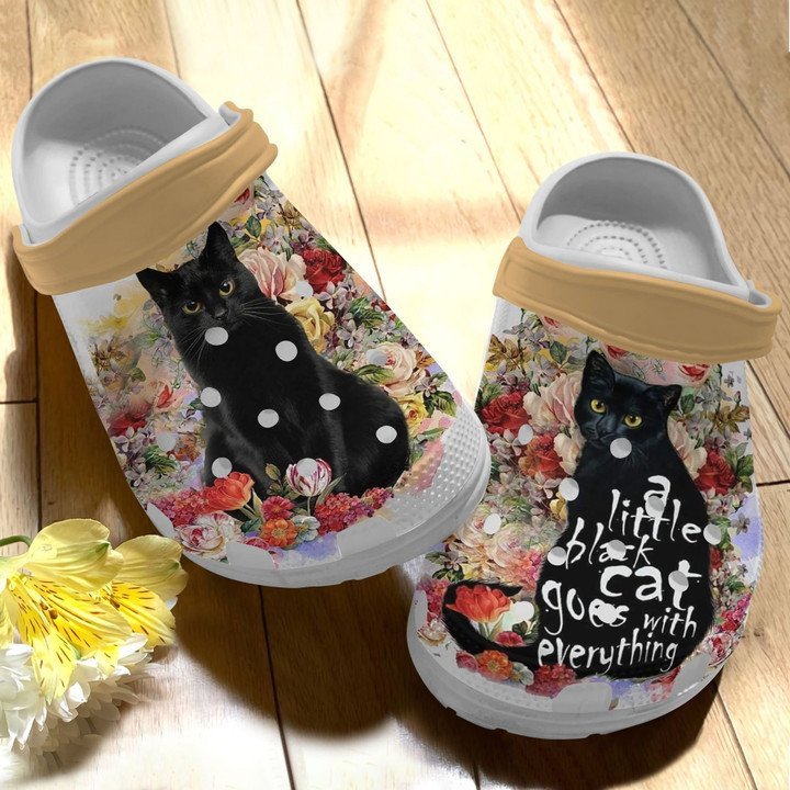 A Little Black Cat Goes With Everything Crocss Classic Clogs Shoes